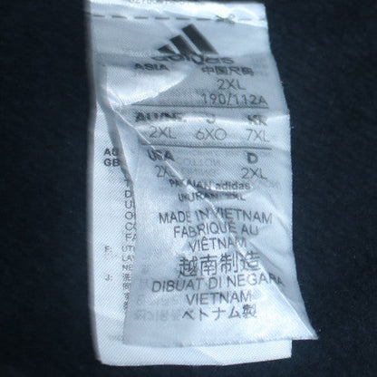 Adidas Mens Black 2XL Pullover Hoodie with Logo Print