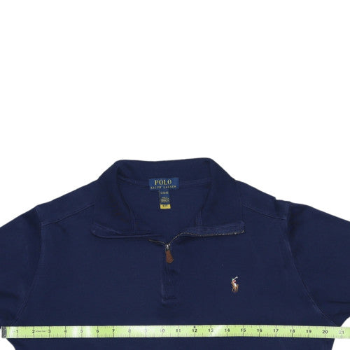 Ralph Lauren Boys Navy Blue 1/4 Zip Cotton Sweatshirt XL (18-20)