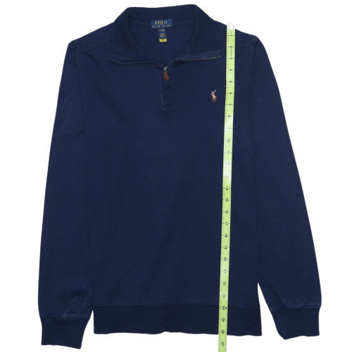Ralph Lauren Boys Navy Blue 1/4 Zip Cotton Sweatshirt XL (18-20)