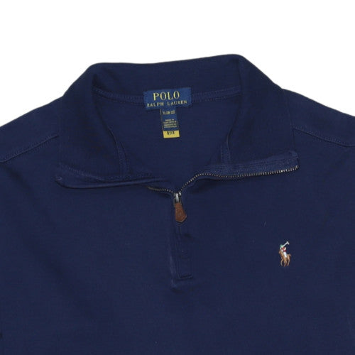 Ralph Lauren Boys Navy Blue 1/4 Zip Cotton Sweatshirt XL (18-20)