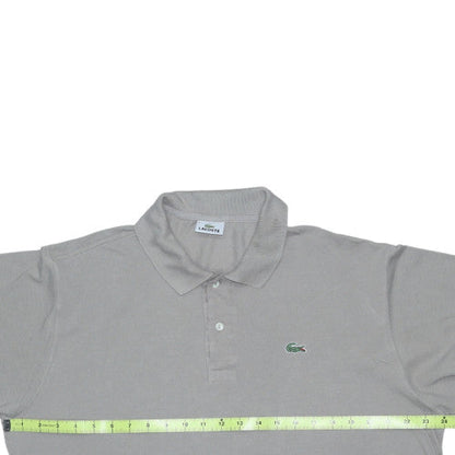 Lacoste Men’s Grey Long Sleeve Cotton Polo Shirt Size S