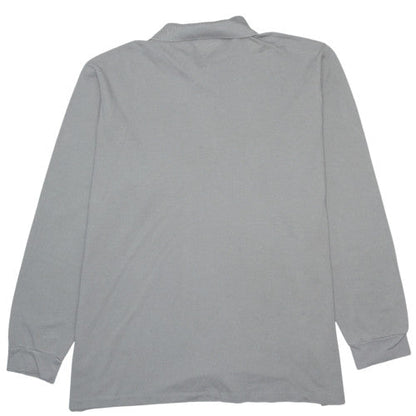Lacoste Men’s Grey Long Sleeve Cotton Polo Shirt Size S