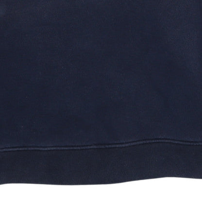 Adidas Men Blue Embroidered Crew Neck Pullover Sweatshirt M