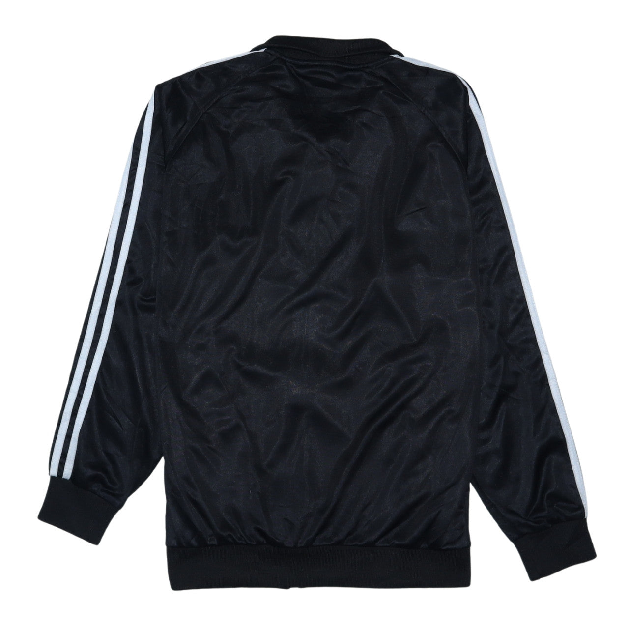 adidas Mens Black Track Jacket Size L Retro Full Zip 3-Stripes