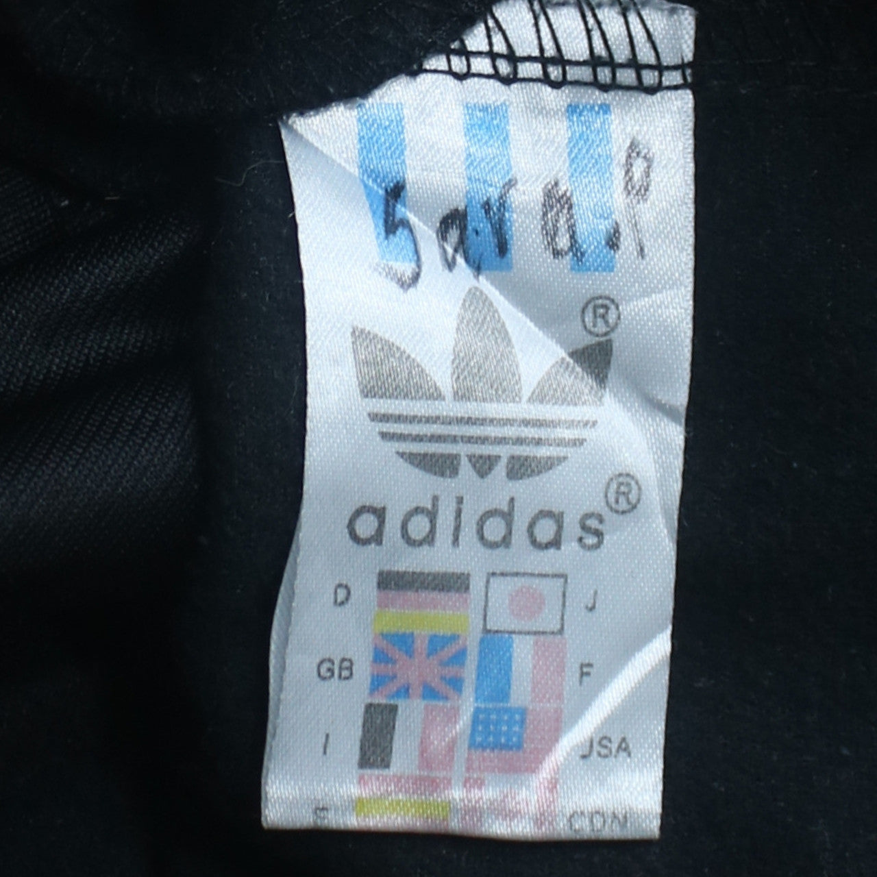 adidas Mens Black Track Jacket Size L Retro Full Zip 3-Stripes