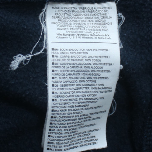 Nike Men's Navy Blue Pullover Hoodie XXL Fleece Cotton Blend