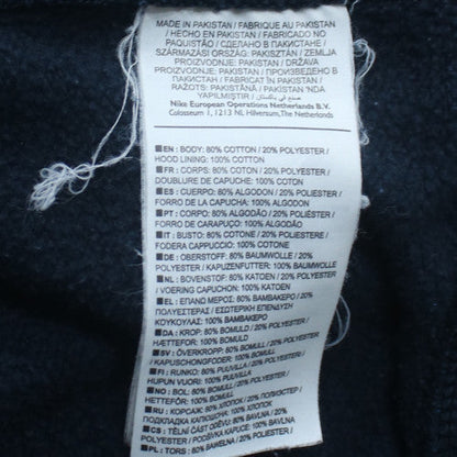 Nike Men's Navy Blue Pullover Hoodie XXL Fleece Cotton Blend