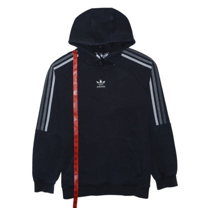 Adidas Mens Black Pullover Hoodie M Logo Sportswear Fleece Sweatshirt