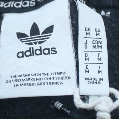 Adidas Mens Black Pullover Hoodie M Logo Sportswear Fleece Sweatshirt