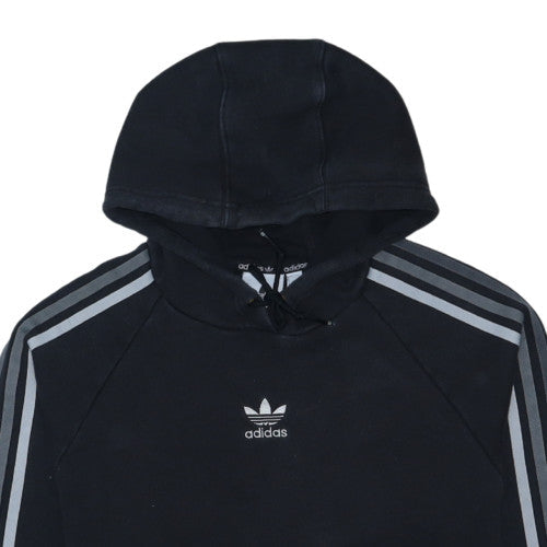 Adidas Mens Black Pullover Hoodie M Logo Sportswear Fleece Sweatshirt