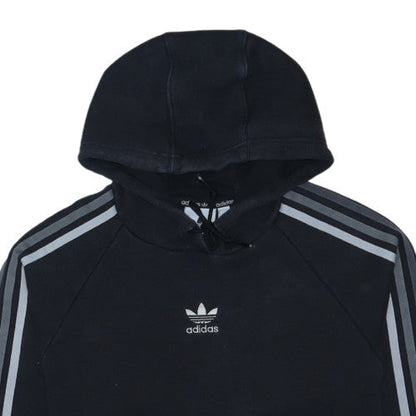 Adidas Mens Black Pullover Hoodie M Logo Sportswear Fleece Sweatshirt