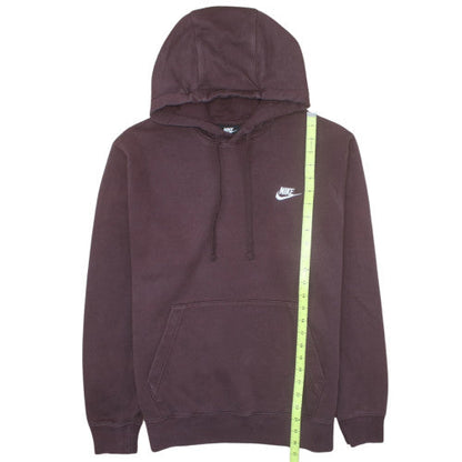Nike Men Brown Pullover Fleece Hoodie M Regular Fit Long Sleeve