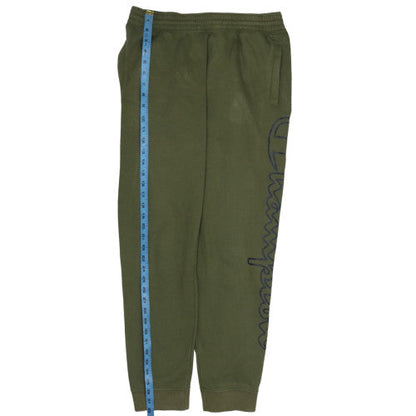 Champion Men's Green Jogger Trousers Medium Fleece Sweatpants