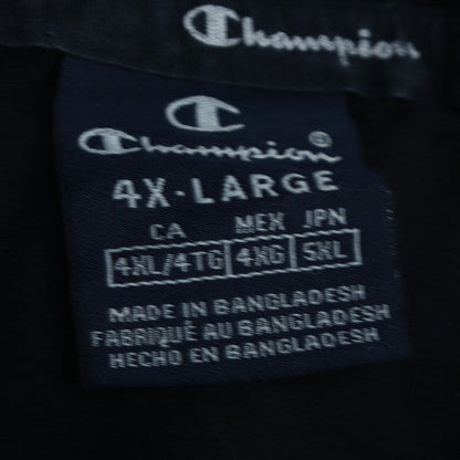 Champion Men's Black 4XL Crew Neck Cotton Logo T-Shirt