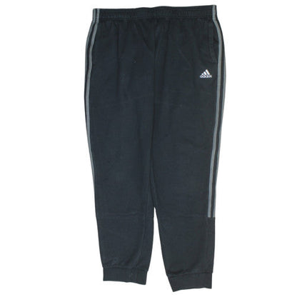Adidas Men's Black Jogger Trousers L Regular Fit Fleece Sportswear