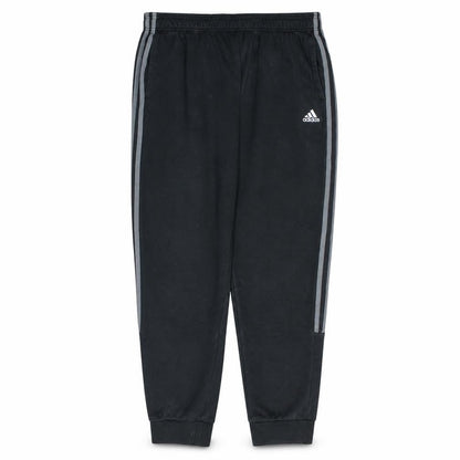 Front view of Adidas Men's Black Jogger Trousers L Regular Fit Fleece Sportswear