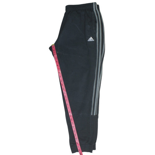 Adidas Men's Black Jogger Trousers L Regular Fit Fleece Sportswear