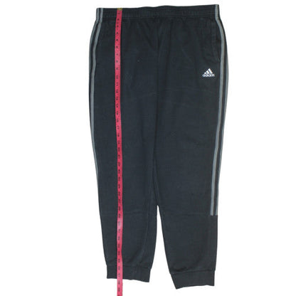 Adidas Men's Black Jogger Trousers L Regular Fit Fleece Sportswear