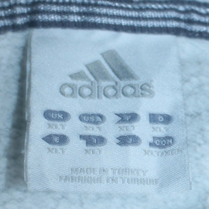 Adidas Men's Grey Full Zip Hooded Sweatshirt XL Sports Fleece