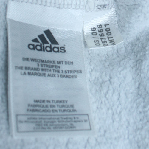 Adidas Men's Grey Full Zip Hooded Sweatshirt XL Sports Fleece