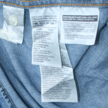Levi's Women's Blue Denim Slim Fit Button-Up Shirt M