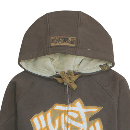 Nike Air Men's Brown Full Zip Hoodie Size M Graphic Pullover