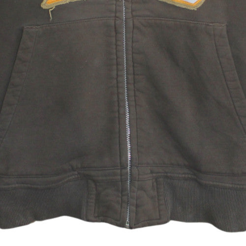 Nike Air Men's Brown Full Zip Hoodie Size M Graphic Pullover