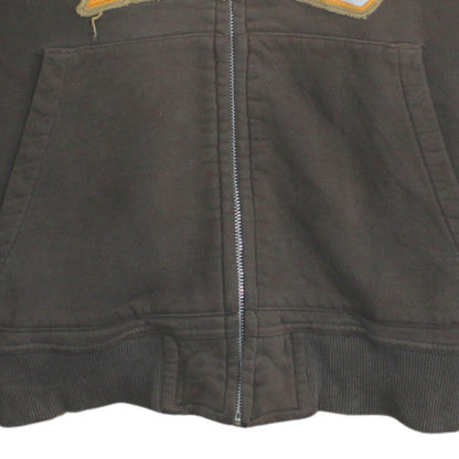 Nike Air Men's Brown Full Zip Hoodie Size M Graphic Pullover