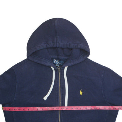 Ralph Lauren Mens Blue Full Zip Hoodie Size M Classic Fleece