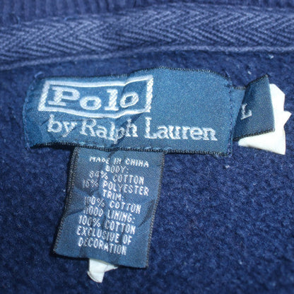 Ralph Lauren Mens Blue Full Zip Hoodie Size M Classic Fleece