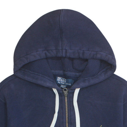 Ralph Lauren Mens Blue Full Zip Hoodie Size M Classic Fleece