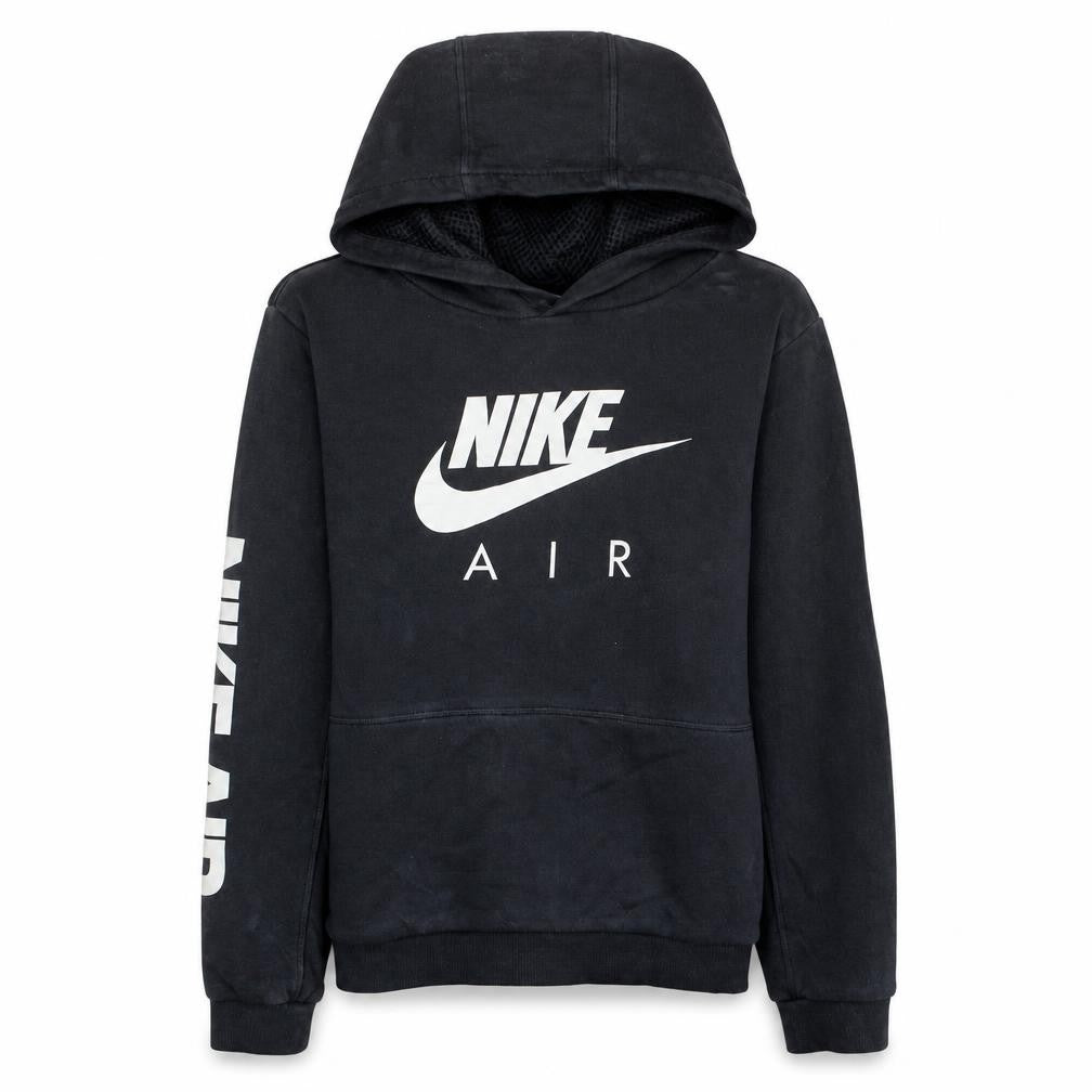 Front view of Nike girls’ black xl hoodie pullover sweatshirt hooded fleece lined casual