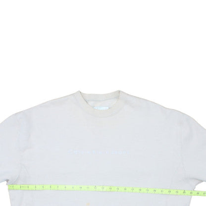Calvin Klein Jeans Men's Beige XL Pullover Sweatshirt Logo Crew Neck