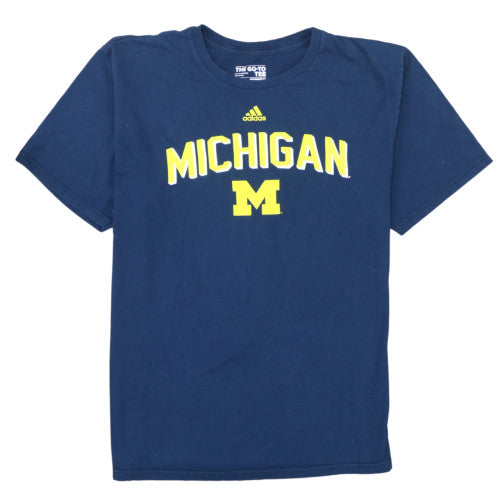 Adidas Men's Navy Michigan Graphic Short Sleeve T-Shirt XL