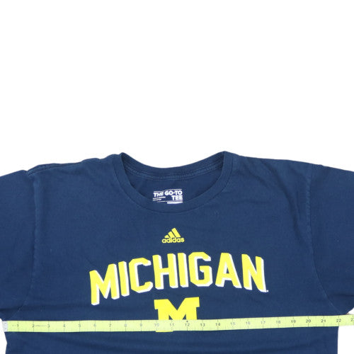 Adidas Men's Navy Michigan Graphic Short Sleeve T-Shirt XL