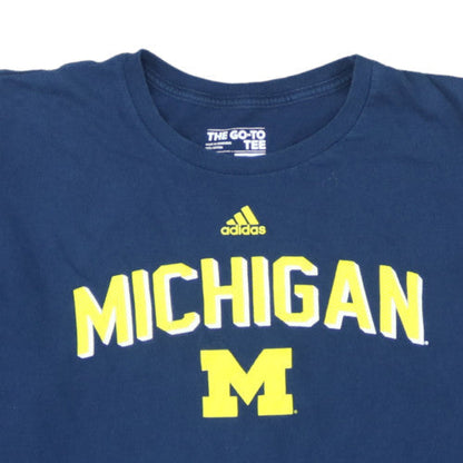 Adidas Men's Navy Michigan Graphic Short Sleeve T-Shirt XL