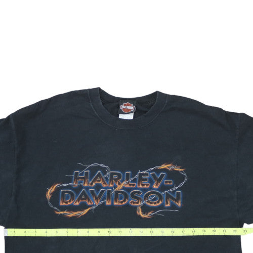 Harley-Davidson Mens Black XL Long Sleeve Graphic T-Shirt