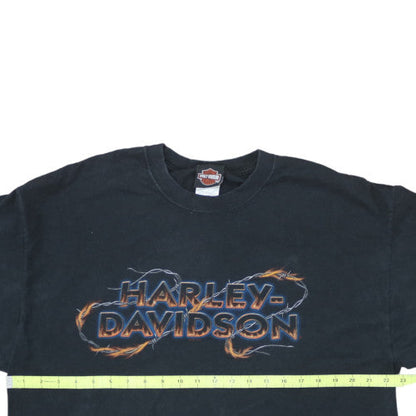 Harley-Davidson Mens Black XL Long Sleeve Graphic T-Shirt