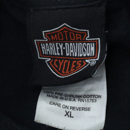 Harley-Davidson Mens Black XL Long Sleeve Graphic T-Shirt