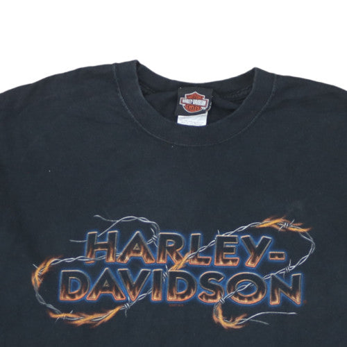 Harley-Davidson Mens Black XL Long Sleeve Graphic T-Shirt