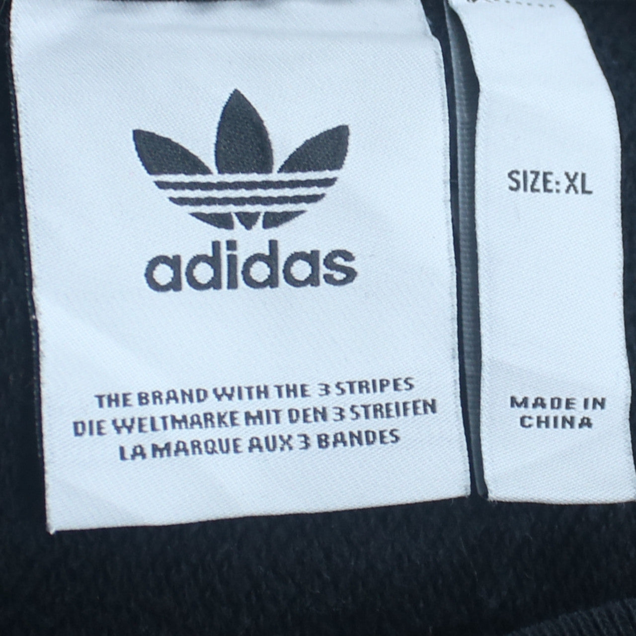 Adidas Men’s Black XL Pullover Hoodie with Logo Print