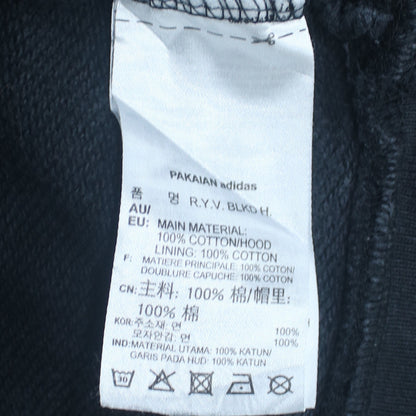 Adidas Men’s Black XL Pullover Hoodie with Logo Print