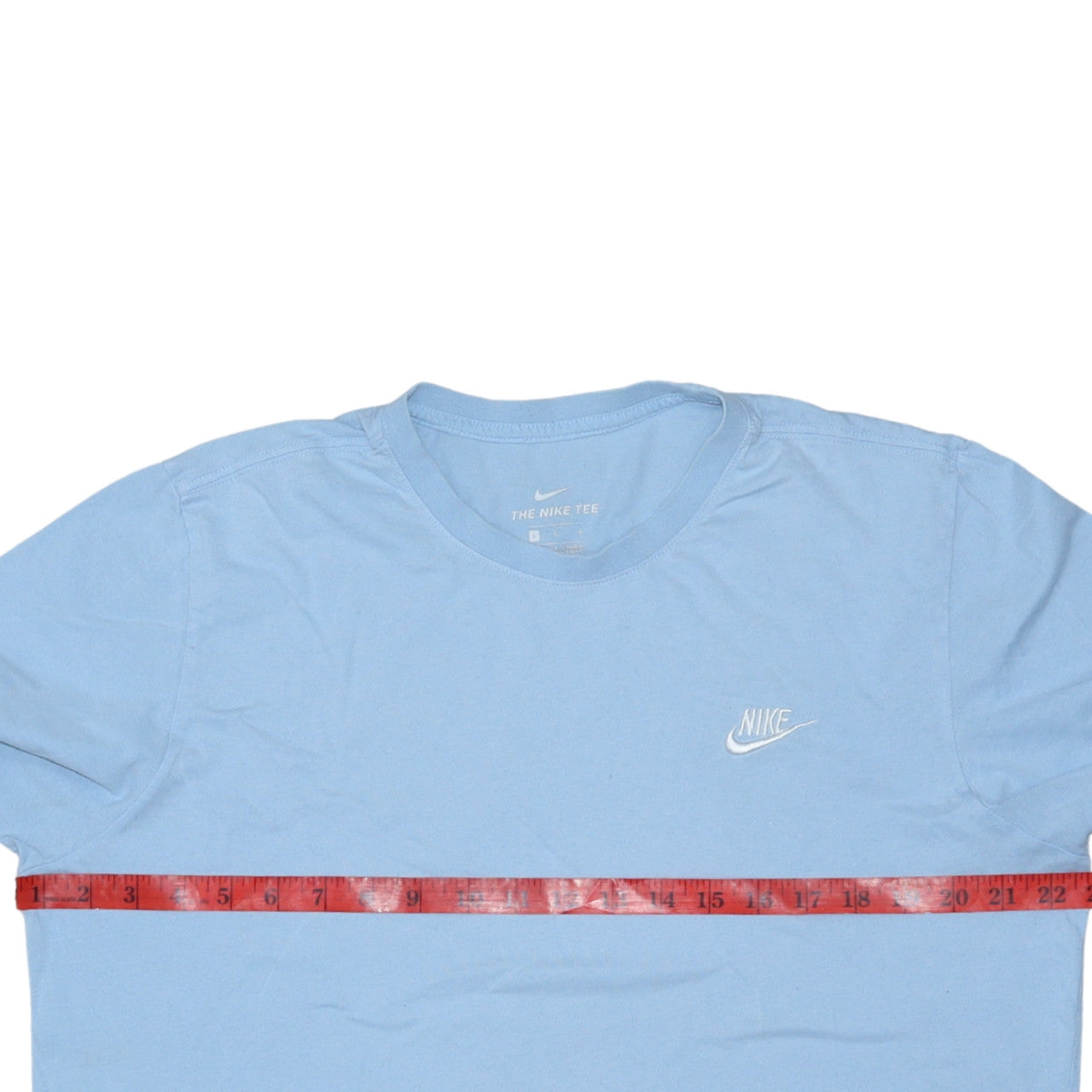 Nike Men's Blue Crew Neck Short Sleeve Cotton T-Shirt Size L