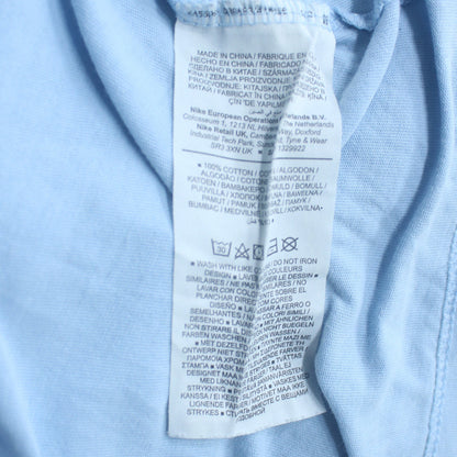 Nike Men's Blue Crew Neck Short Sleeve Cotton T-Shirt Size L