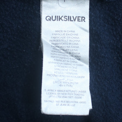 Quiksilver Mens Blue XL Pullover Hoodie Surf Graphic Fleece