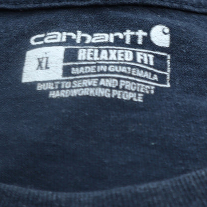 Carhartt Men's Blue XL Relaxed Fit Graphic Logo T-Shirt