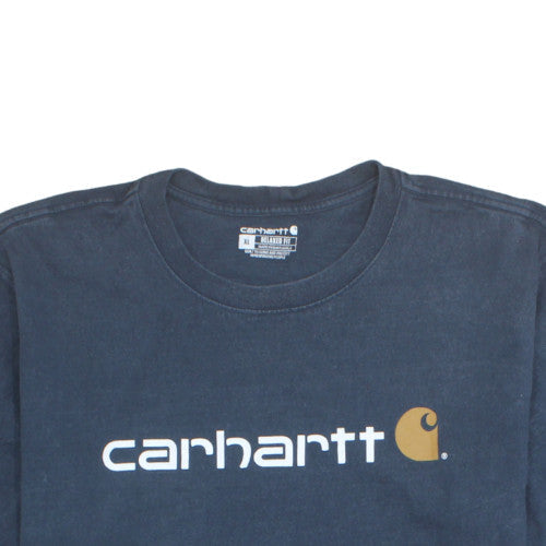 Carhartt Men's Blue XL Relaxed Fit Graphic Logo T-Shirt