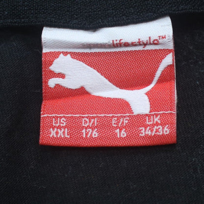 Puma Boys Black Sleeveless Tank Top 16 Years Graphic Sports Tee