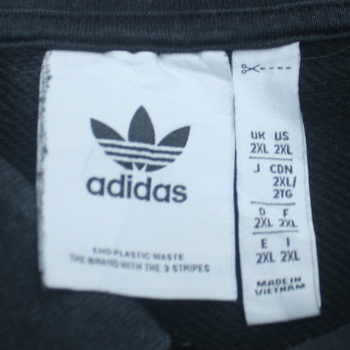 Adidas Men’s Black 2XL Collared 1/4 Zip Sports Sweatshirt