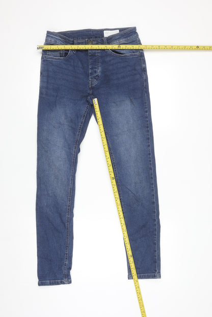Primark Women's Blue Skinny Stretch Jeans Size 10 Regular